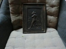 Alte Ofenplatte mit Motiv