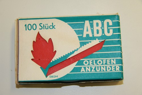 Alte abc ölofen anzünder - alte,