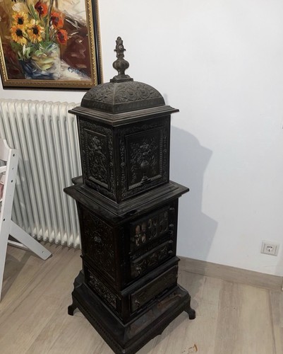 Antiker gusseisenofen schwarz - antiker,